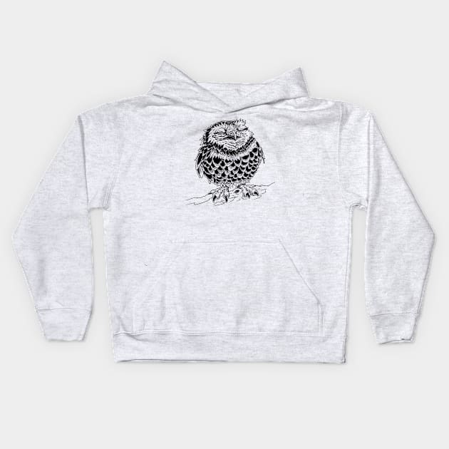 Little Owl Kids Hoodie by Ian Moss Creative